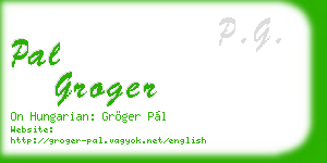 pal groger business card